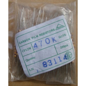 Carbon Film Resistors 470k ohm 0.5W