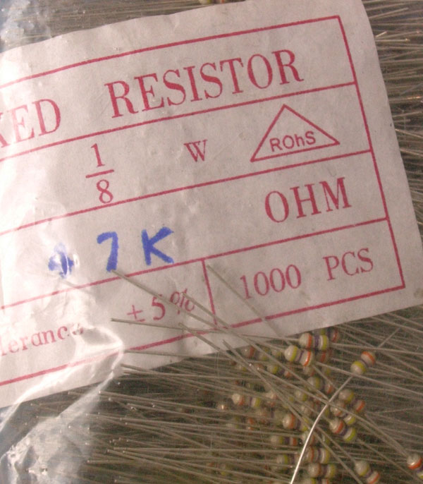 Carbon Film Resistors 47K ohm 0.125W