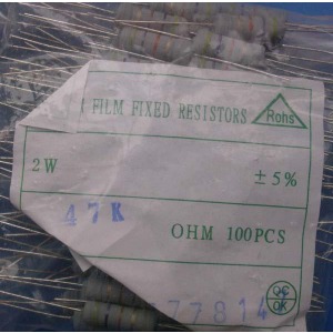 Carbon Film Resistors 47K ohm 2W