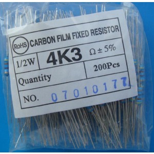 Carbon Film Resistors 4.3K ohm 2W