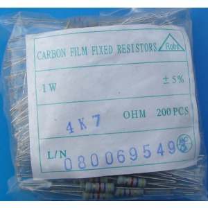 Carbon film resistors 4.7K ohm 1W 5%