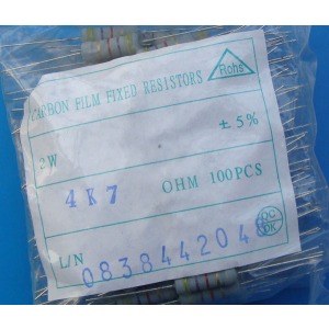 Carbon Film Resistors 4.7K ohm 2W