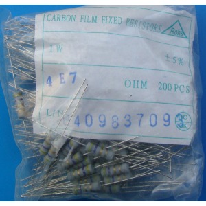 Carbon film resistors 4.7 ohm 1W 5%