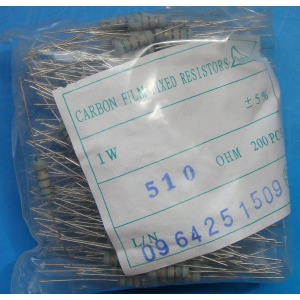 Carbon film resistors 510 ohm 1W 5%