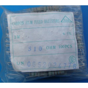 Carbon Film Resistors 510 ohm 2W
