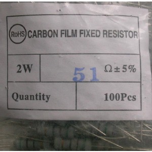 Carbon Film Resistors 51 ohm 2W