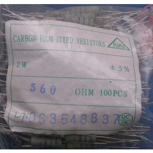 Carbon Film Resistors 560 ohm 2W