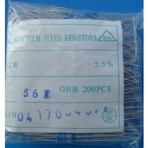 Carbon Film Resistors 56K ohm 2W