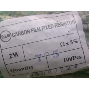 Carbon Film Resistors 75 ohm 2W - Click Image to Close