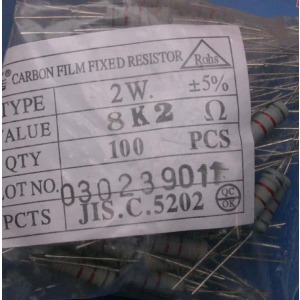 Carbon Film Resistors 8.2K ohm 2W