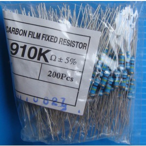 Carbon Film Resistors 910k ohm 0.5W