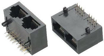 RJ45 female connector & No Shield Lan Socket 2P