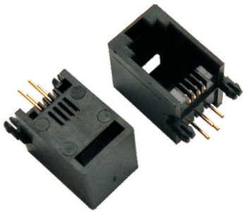 4 Groove 4 Pin RJ11 female connector & PCB Jack
