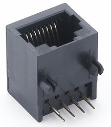 RJ45 female connector & PCB Shield Lan Socket 5621D - Click Image to Close