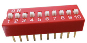 Standard DIP switches 10 pin x 2 row