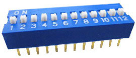 Standard DIP switches 12 pin x 2 row - Click Image to Close