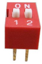 Standard DIP switches 2 pin x 2 row