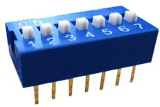 Standard DIP switches 7 pin x 2 row