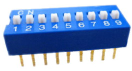 Standard DIP switches 9 pin x 2 row - Click Image to Close