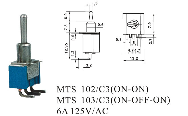 Toggle switch 103c3 - Click Image to Close