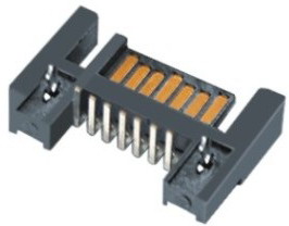 SATA Male DIP Right Angle Connector PCB Terminal plug 7P