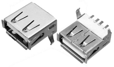 USB Female SMT Connector PCB Terminal 4P